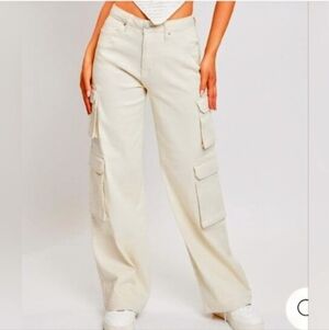 American Bazi Women's Wide Leg Cargo Jeans